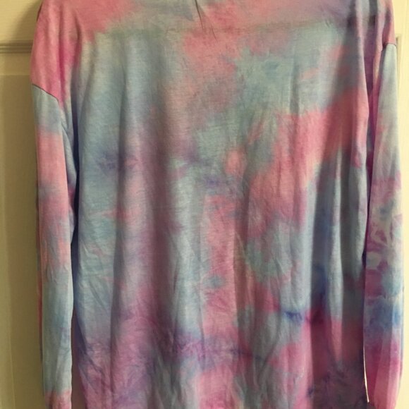 Pastel Tie Dye Celestial Sun Moon Star Top - Large NWT  Pat1 - Picture 2 of 5